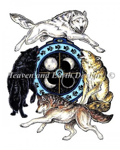 Diamond Painting Canvas - Wolf Shield - Click Image to Close